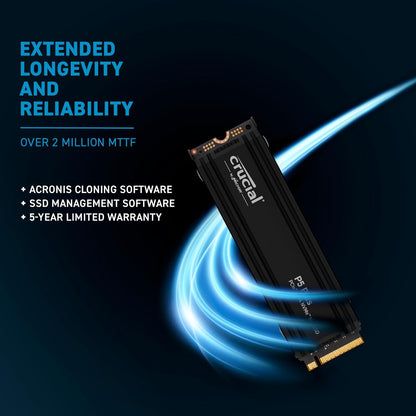 Crucial CT2000P5PSSD5 P5 Plus 2TB Gen4 NVMe SSD
