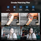 Neewer 67mm CPL Phone Camera Filter Polarizer Kit