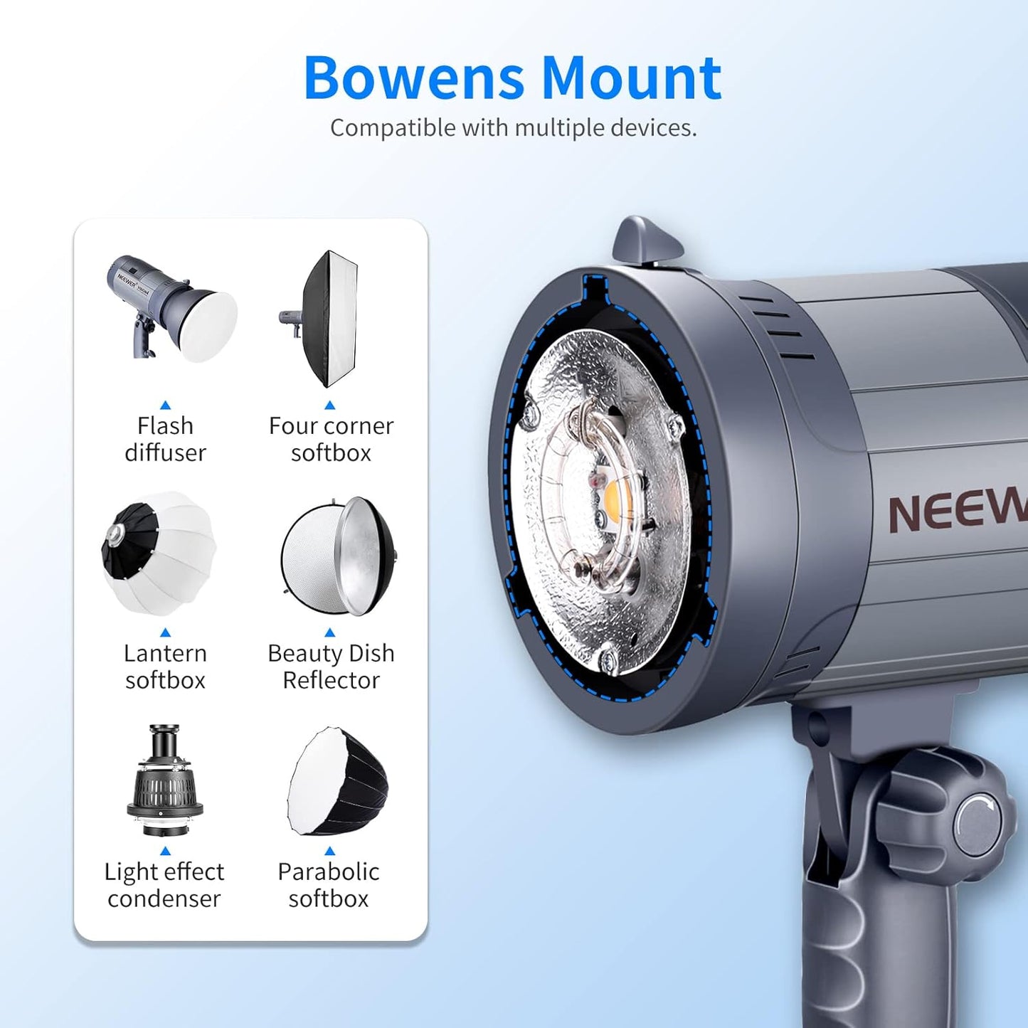 Neewer 90091770 600W Battery Powered Studio Flash Kit