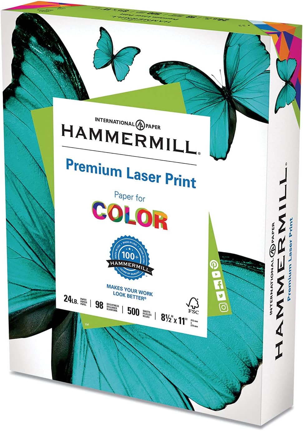 HP HAM104604 Laser Print Office Paper - 8.5 x 11, 24lb, 500 Sheets