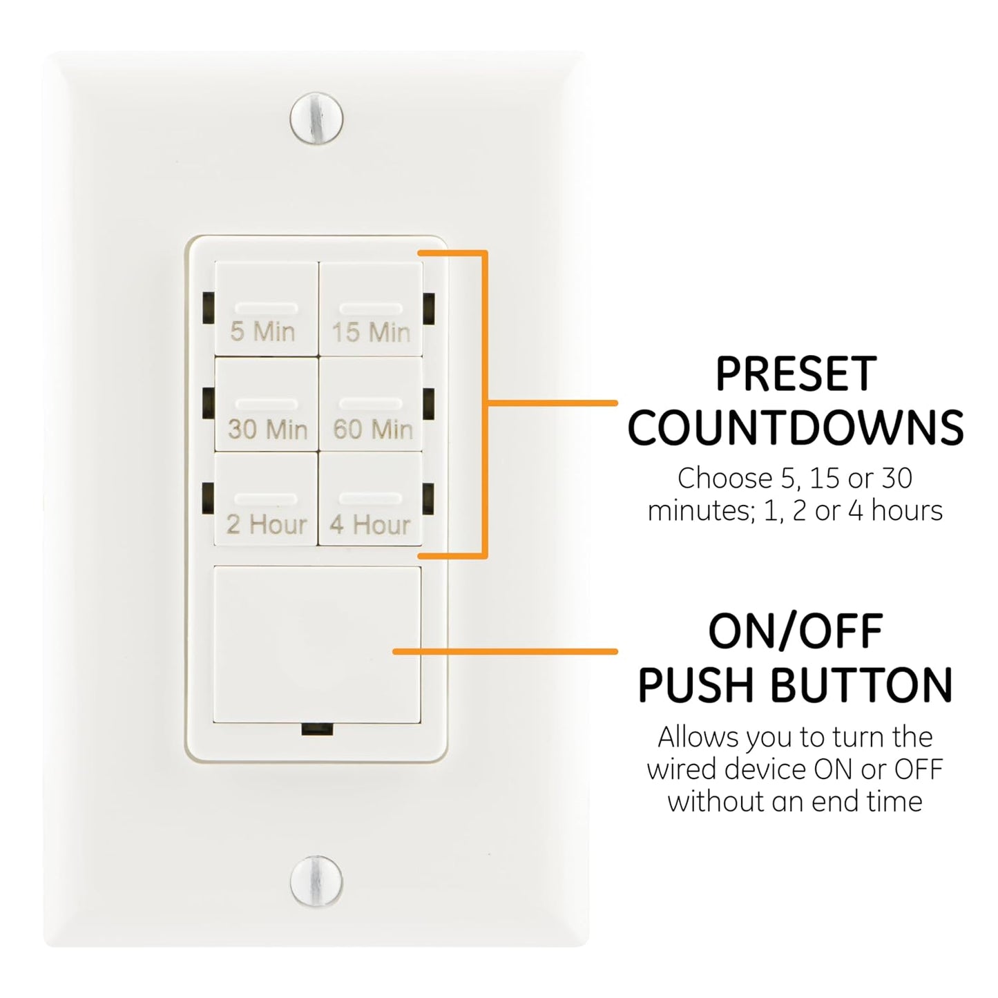 GE 15318 In-Wall Countdown Timer - 6-Option
