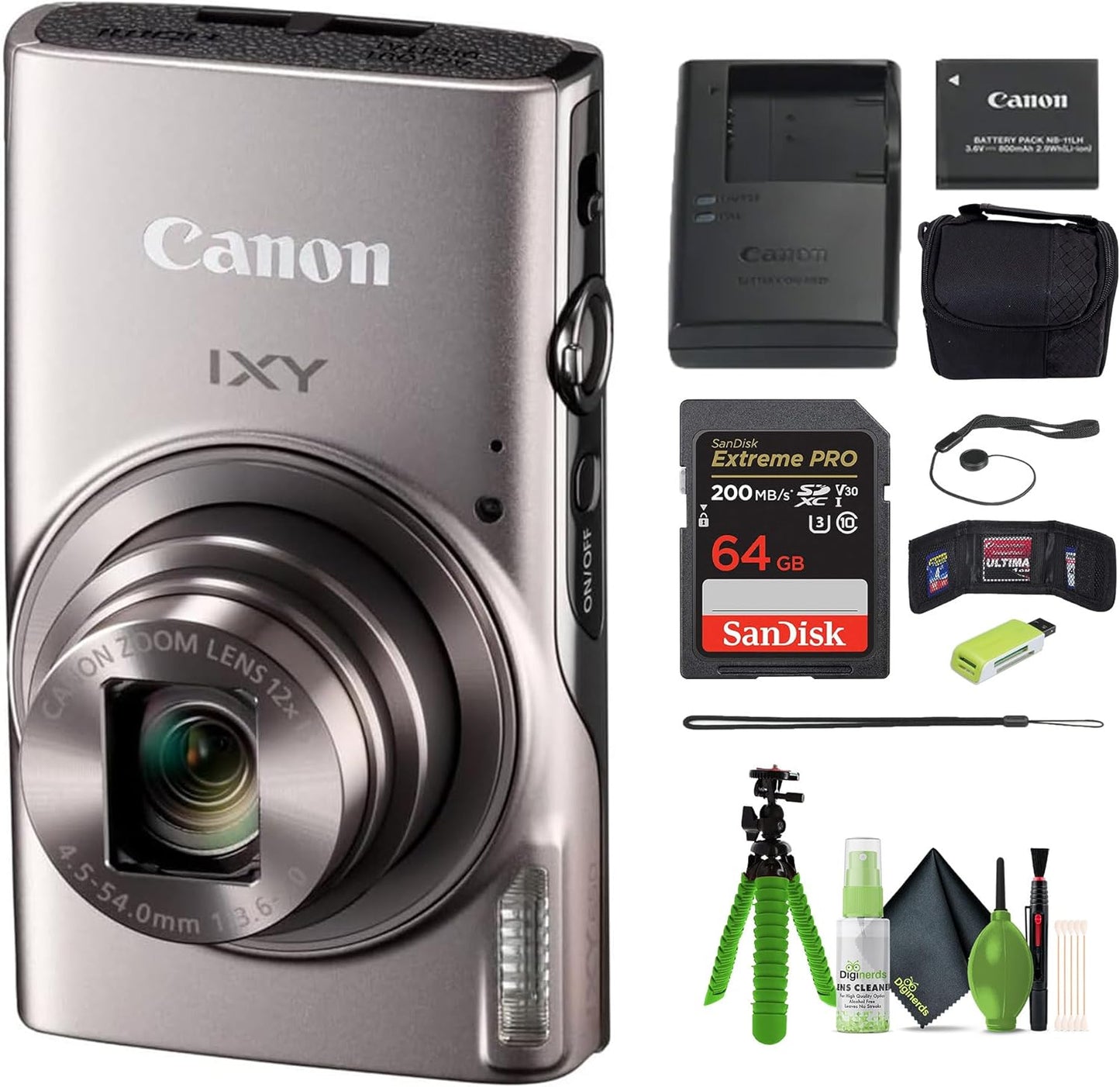 Canon 1078C001_EDI_1 IXY 650 Compact Camera Bundle Renewed