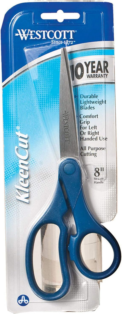 Westcott 13821-030 8" Kleencut Straight Shears - Blue/Purple