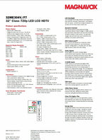 Magnavox 32ME304V/F7 32-Inch 720p 60Hz LED TV