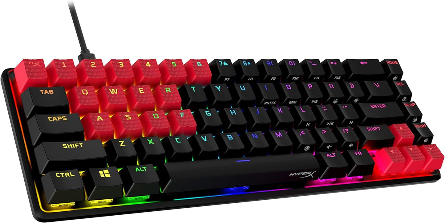 HyperX 519T6AA#ABA Rubber Keycaps - Gaming Accessory Kit - Red