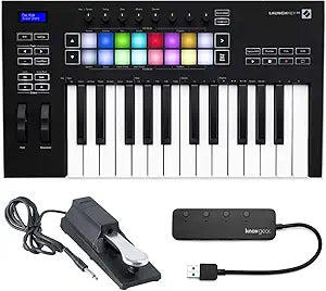 Novation LAUNCHKEY25-MK3_K2 MIDI Keyboard Controller Bundle