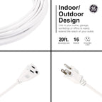 GE 81598 20 Ft Outdoor Extension Cord - Heavy Duty White