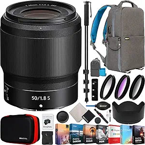 Nikon E22NKZ50F18S Z 50mm f/1.8 S Lens Bundle