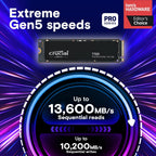 Crucial T705 1TB PCIe Gen5 NVMe M.2 SSD