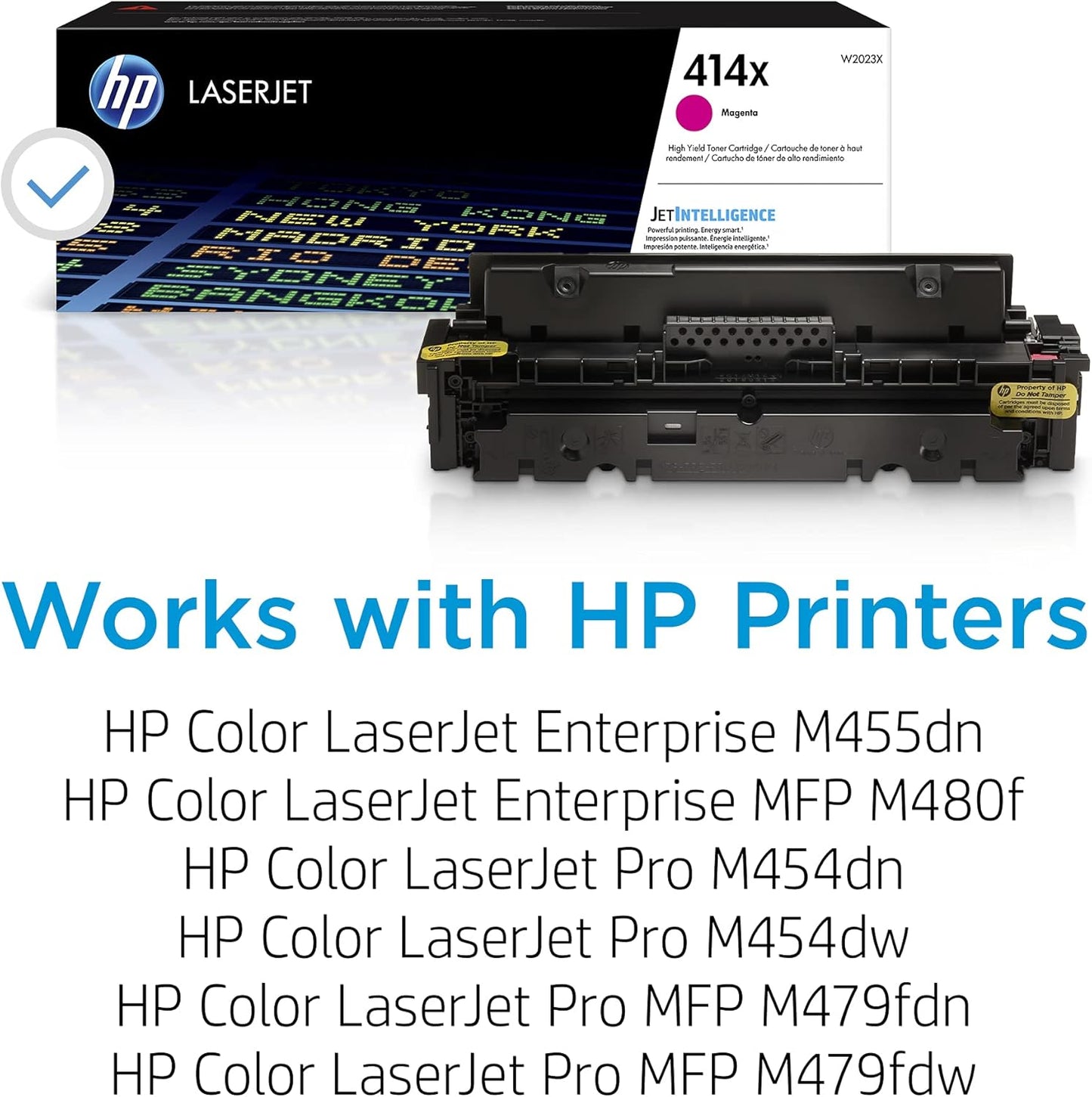 HP W2023X 414X Magenta High-Yield Toner Cartridge