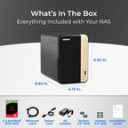 QNAP TS-264-8G 2-Bay NAS 8TB RAID 1 IronWolf Bundle