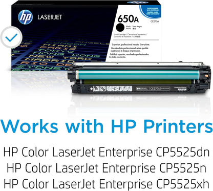 HP CE270A 650A Black Toner - LaserJet CP5525 Series