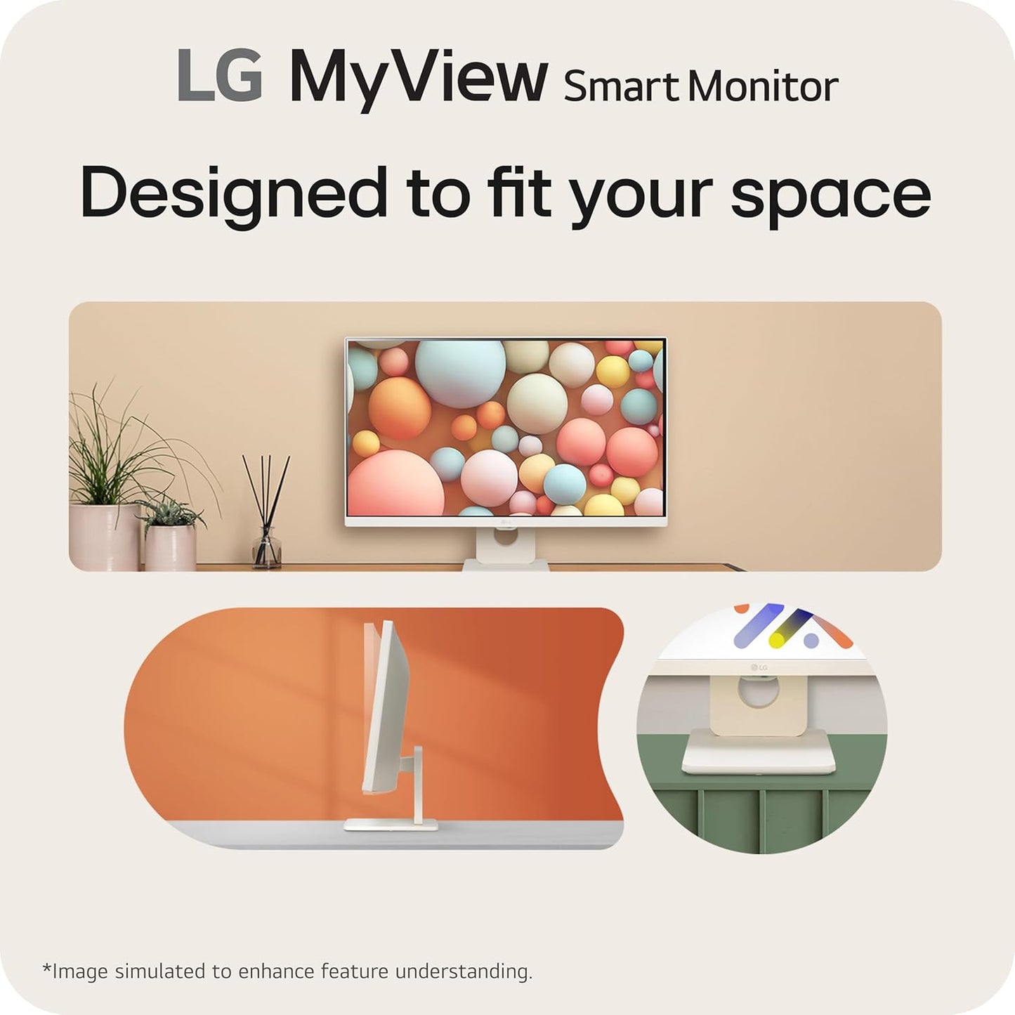 LG 25SR50F-W MyView 25-Inch Smart Monitor