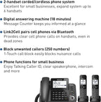 Panasonic KX-TGF382M Bluetooth Cordless Phone Answering Machine