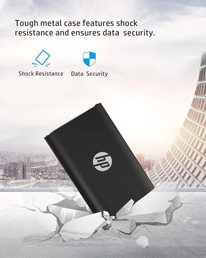 HP CPSD81GS1E40-500-Blk P500 500GB USB-C SSD Portable
