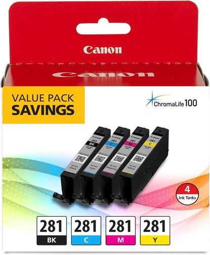 Canon 2091C005 CLI-281 Ink Cartridge 4-Pack