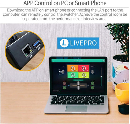 FEELWORLD LIVEPRO L1-OF-US HDMI Video Mixer USB 3.0 Streaming