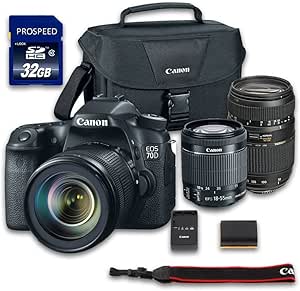 Canon 33-CAN70DKIT18-55-300-040816 EOS 70D DSLR Camera Bundle