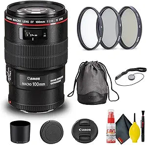Canon 3554B002 EF 100mm f/2.8L Macro IS USM Lens Renewed
