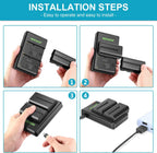 Neewer 10089576 NP-F550 Battery Charger Set (2-Pack)