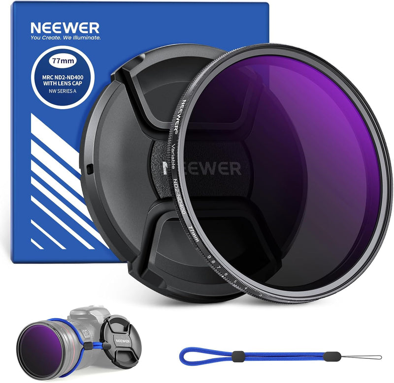 Neewer 10104785 77mm ND2-400 Variable Filter Kit — main product image