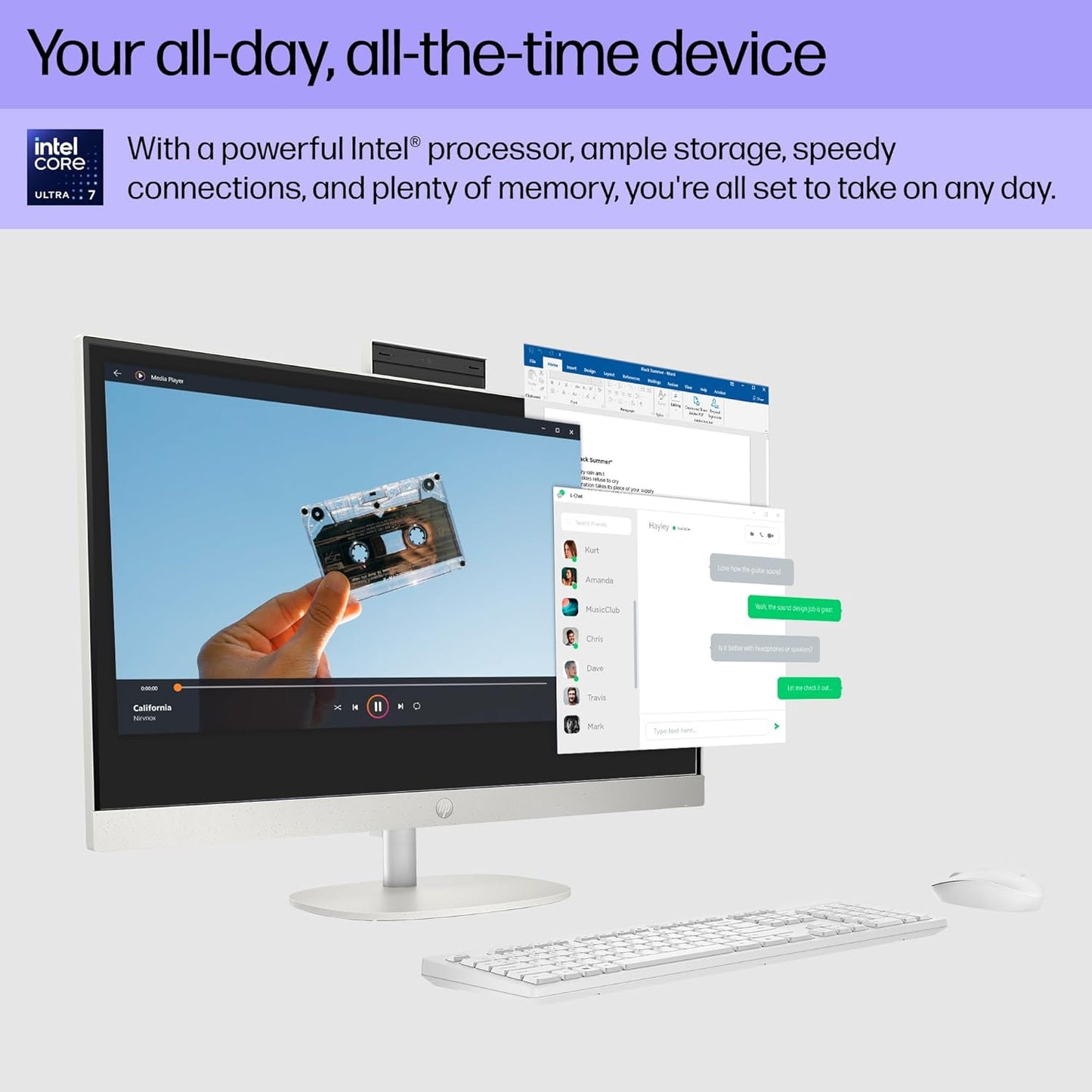 HP 27-cr1080 27-inch All-in-One Desktop Core Ultra 7