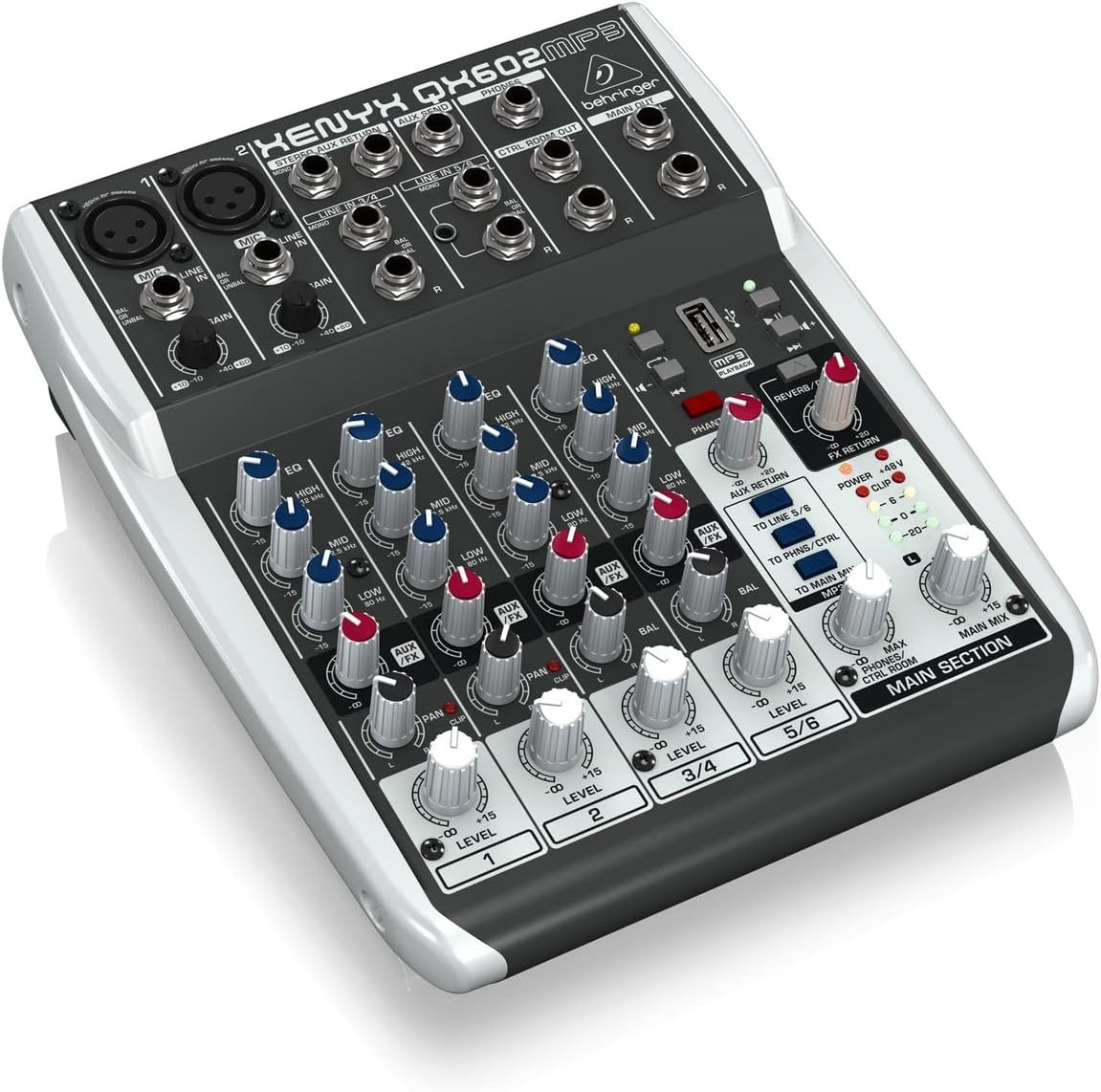 Behringer QX602MP3 Premium 6-Input Mixer MP3