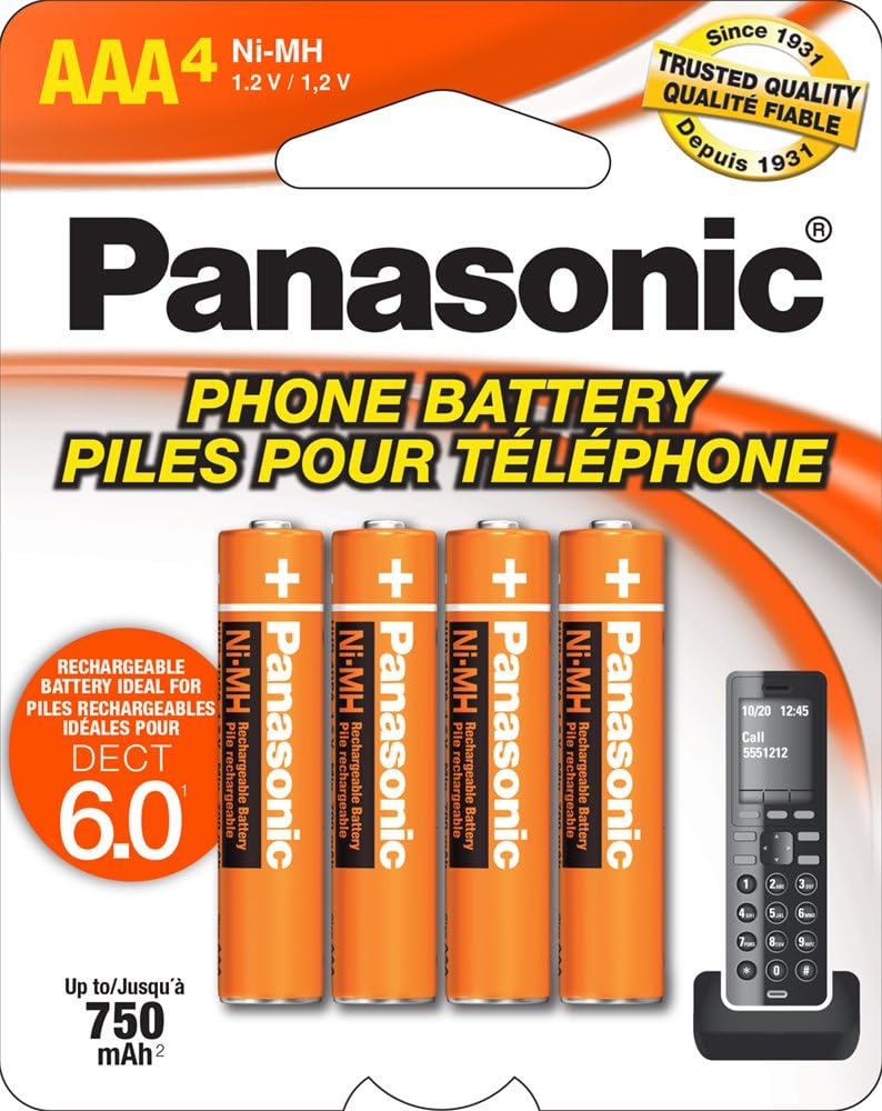 Panasonic HHR-4DPA/4B AAA NiMH Cordless Phone Batteries — main product image