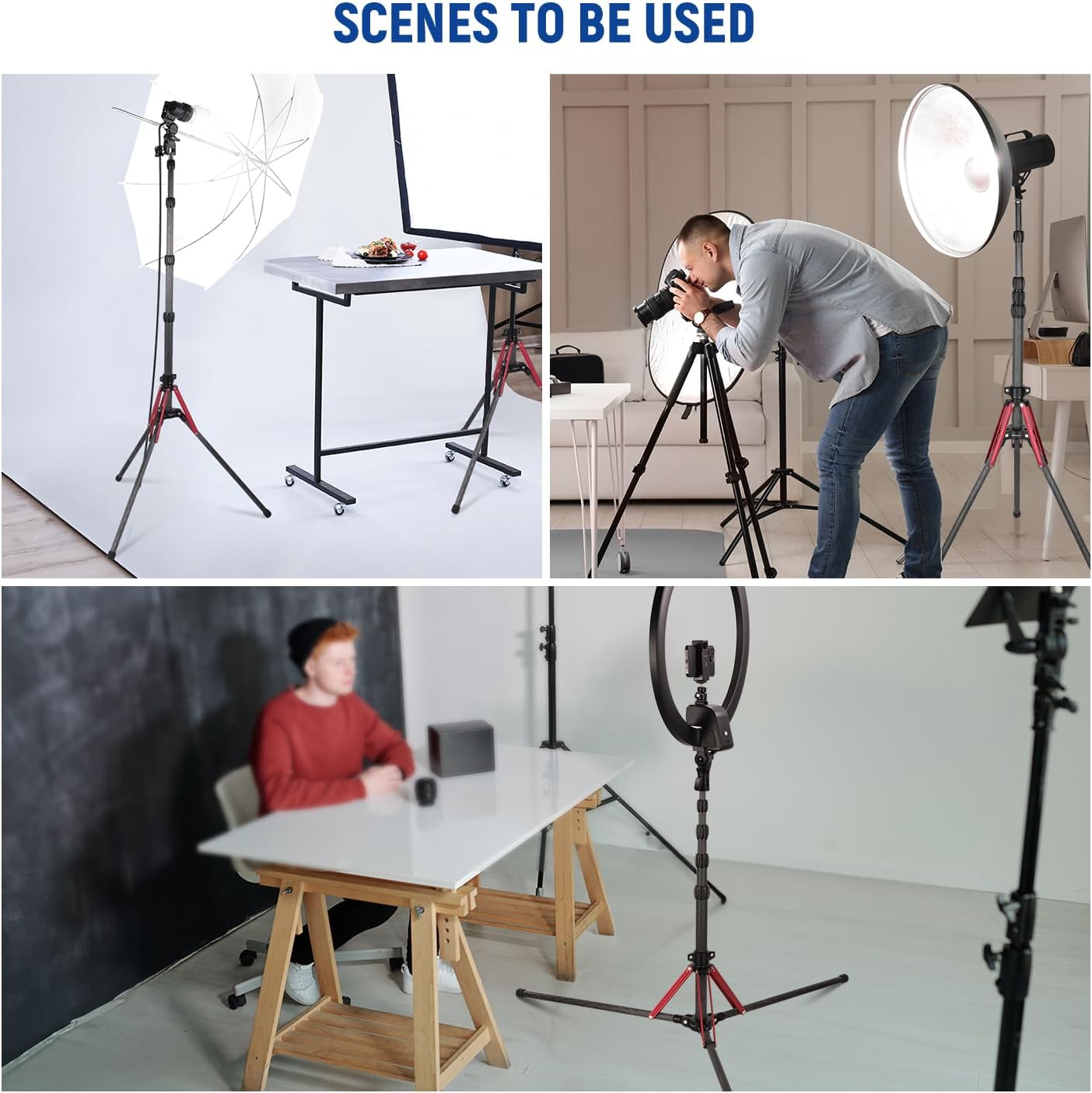 Neewer 10102295 Carbon Fiber Light Stand 98.4"/250cm