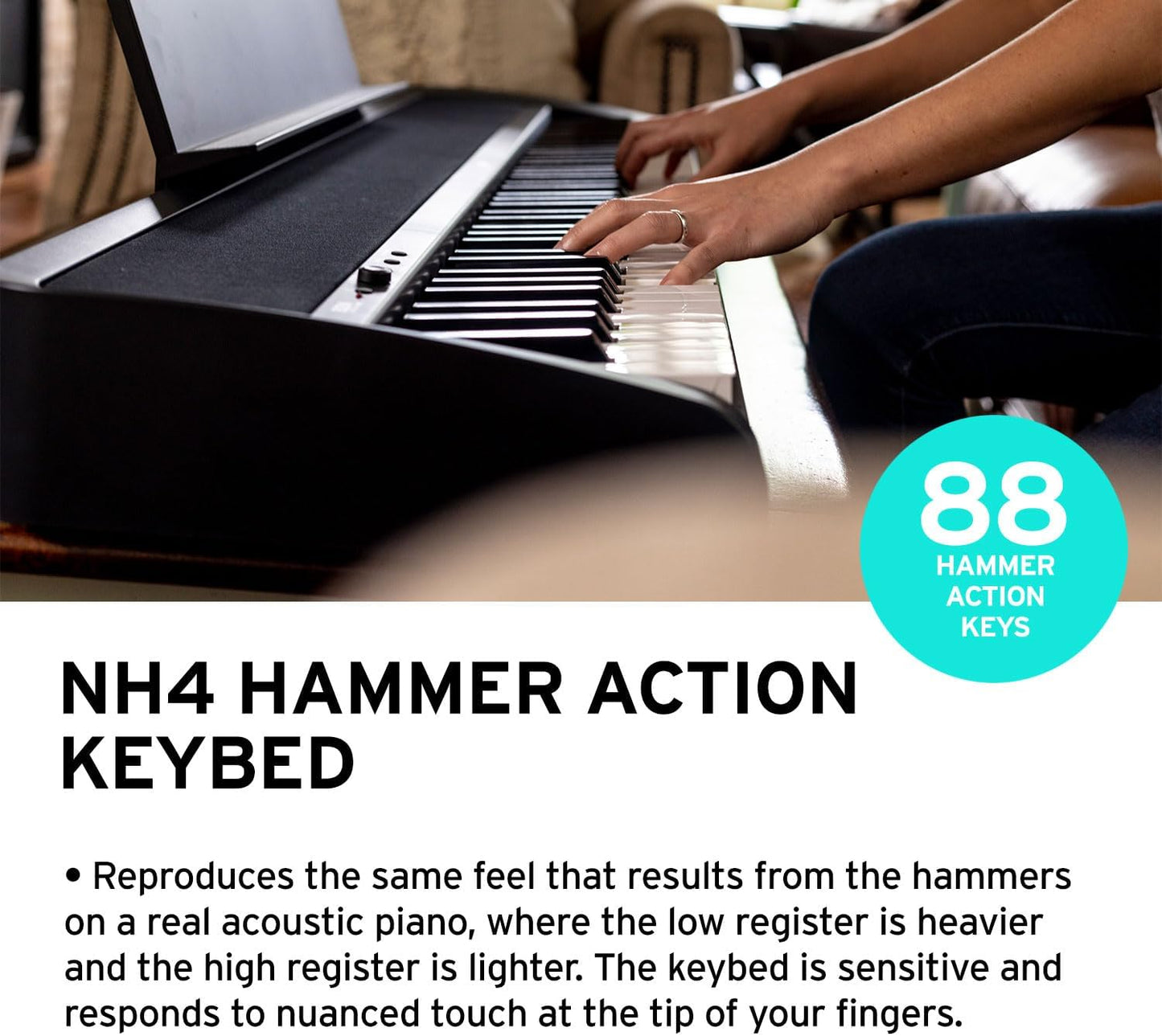 Korg B2BK 88-Key Weighted Digital Piano