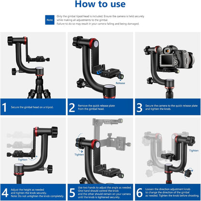 Neewer 10099646 Gimbal Tripod Head Heavy Duty