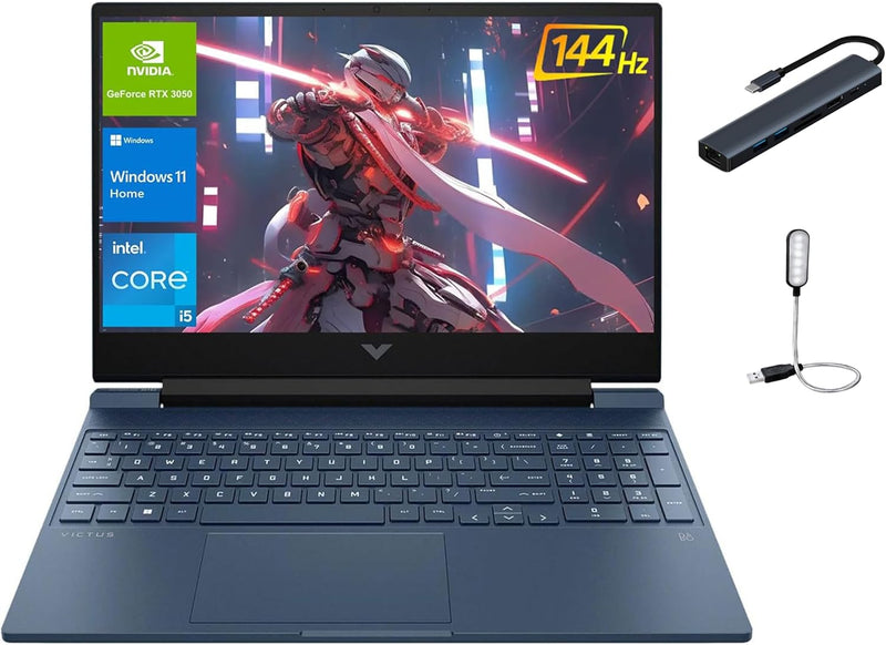 HP Victus Gaming Laptop: i5-12450H, RTX 3050, 144Hz FHD — main product image