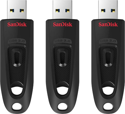 SanDisk SDCZ48-032G-GAM46T 32GB Ultra USB 3.0 Flash Drive (3-Pack)