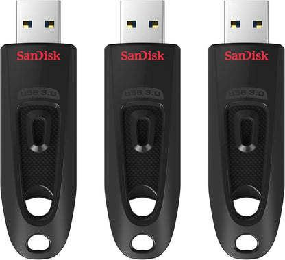 SanDisk SDCZ48-032G-GAM46T 32GB Ultra USB 3.0 Flash Drive (3-Pack)