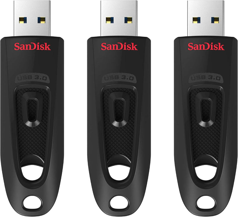 SanDisk SDCZ48-032G-GAM46T 32GB Ultra USB 3.0 Flash Drive (3-Pack) — main product image