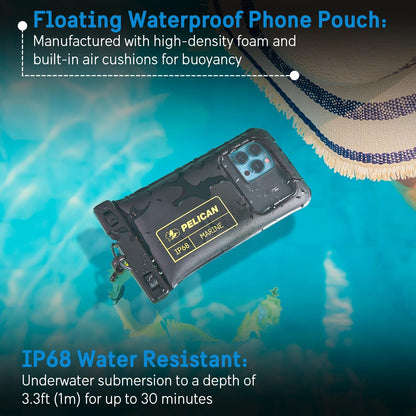 Pelican PP048884 2-Pack Waterproof Phone Pouch Floating Case