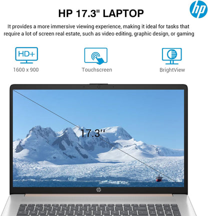 HP Essential 17 Touchscreen i7 Laptop - Rose Gold