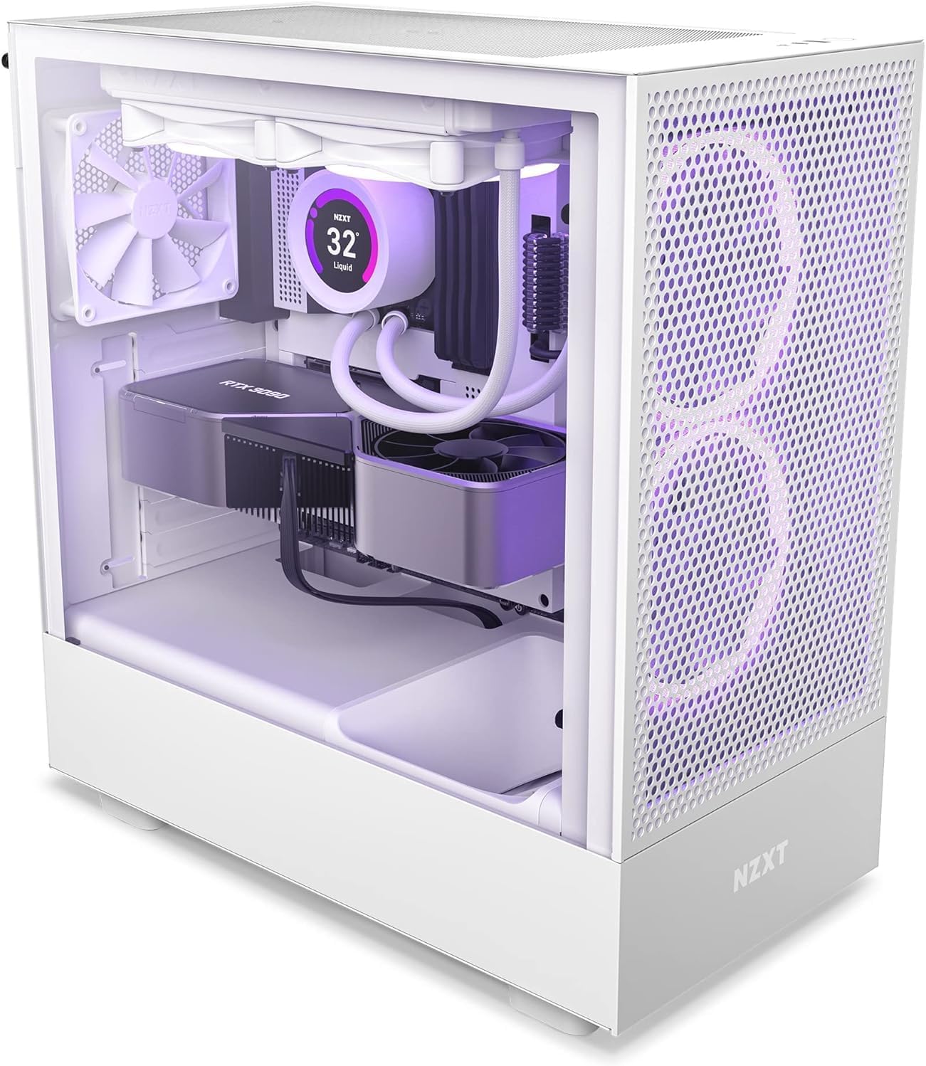 NZXT CC-H51FW-01 H5 Flow White ATX Mid-Tower Gaming Case