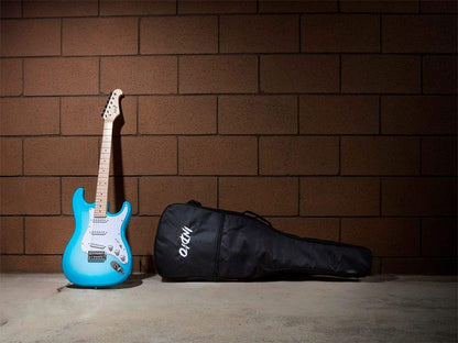 Monoprice 610164 Cali Classic Electric Guitar Blue Beginner Kit