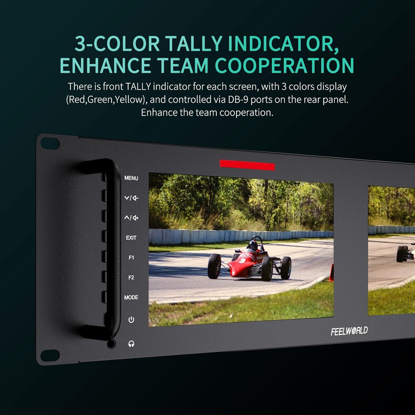 FEELWORLD D71 PLUS Dual 7" 3RU Broadcast Monitor