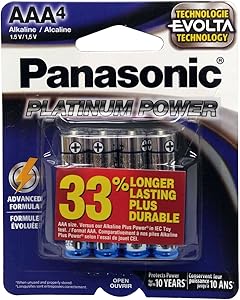 Panasonic LR03XE/4B Platinum Power AAA Batteries