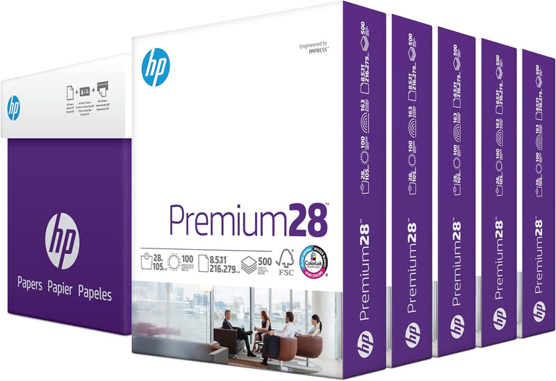 HP 205200C Premium 28 lb Paper, 8.5x11, 2500 Sheets — main product image