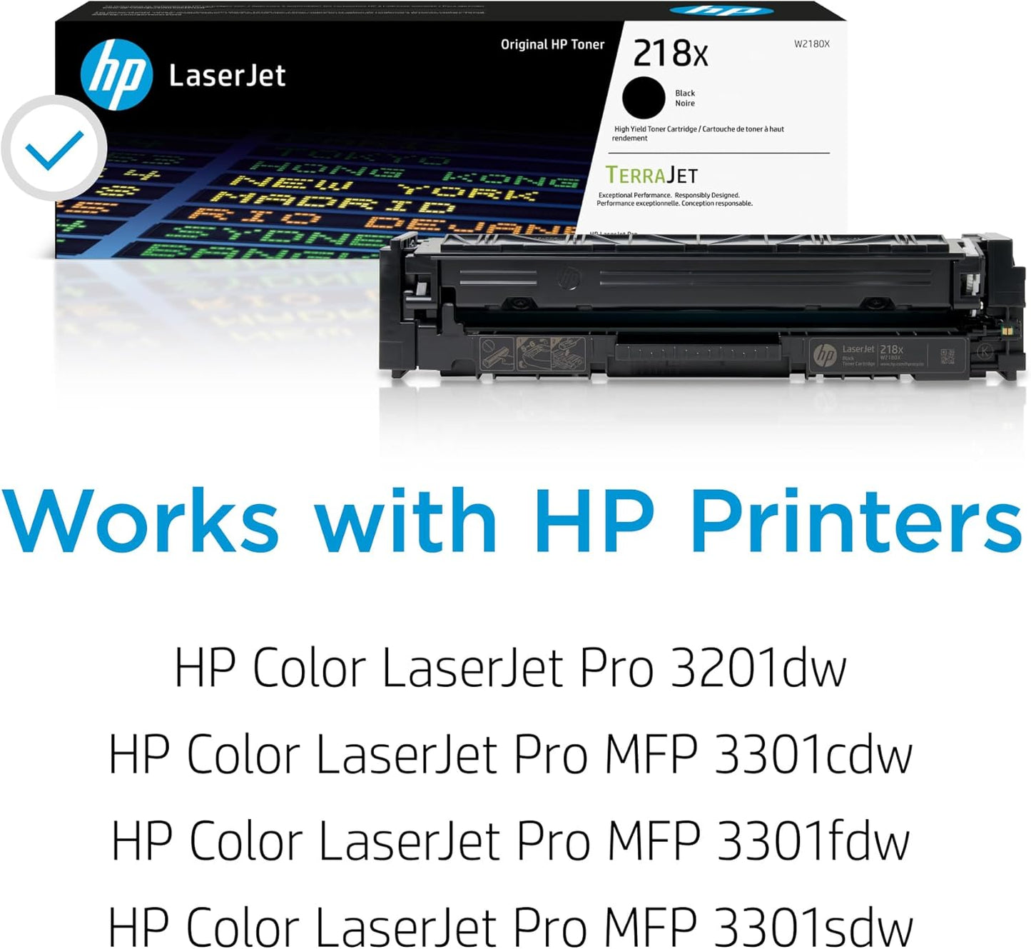 HP W2180X 218X Black High-Yield Toner Cartridge