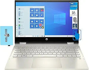 HP 14m-dw1023dx-2796- Pavilion x360 i5 2-in-1 Touch Laptop & Hub