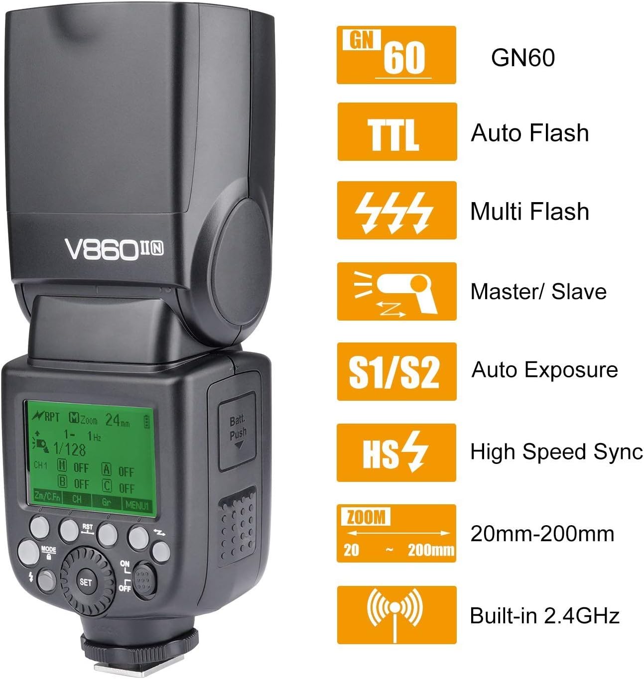 Godox GD-V860II Nikon i-TTL Camera Flash Speedlite
