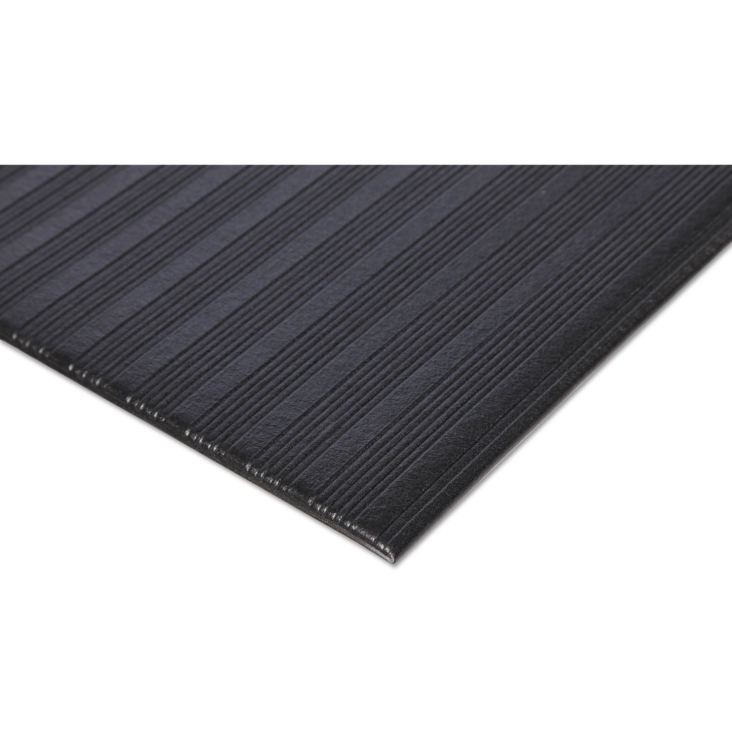 Crown FL 2436BK Anti-Fatigue Mat - Ribbed Vinyl, Black, 24x36