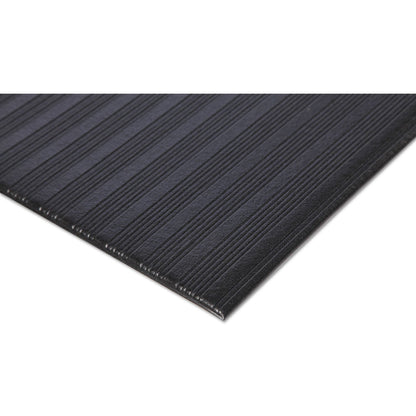 Crown FL 2436BK Anti-Fatigue Mat - Ribbed Vinyl, Black, 24x36