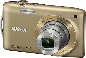 Nikon Coolpix S3300 Gold 16MP Digital Camera