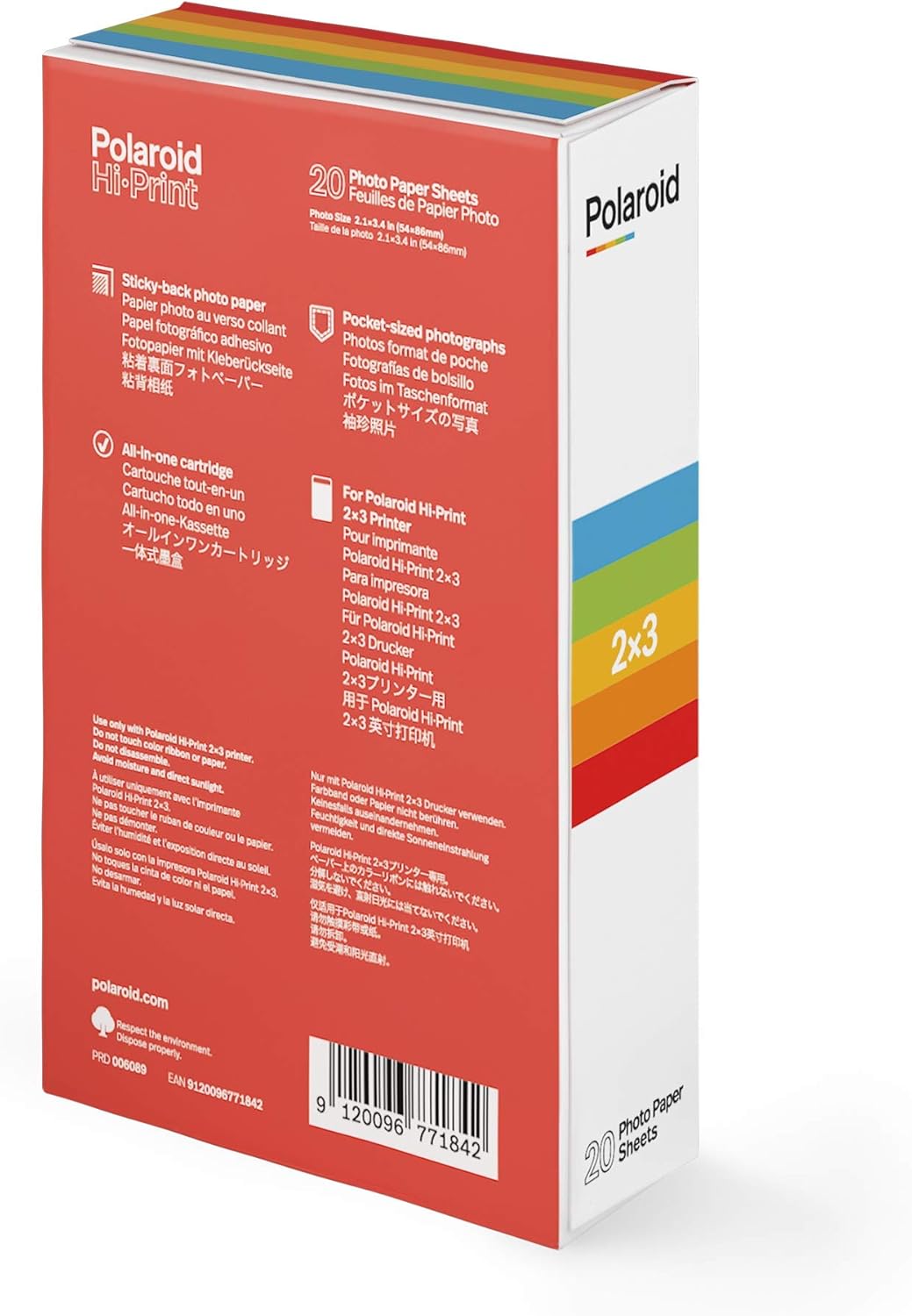 Polaroid 6184 Hi-Print 2x3 Paper - 60 Sheets Triple Pack
