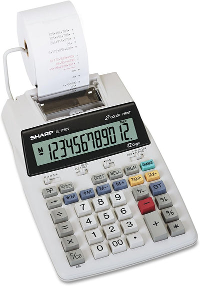 Sharp EL1750V Two-Color Printing Calculator